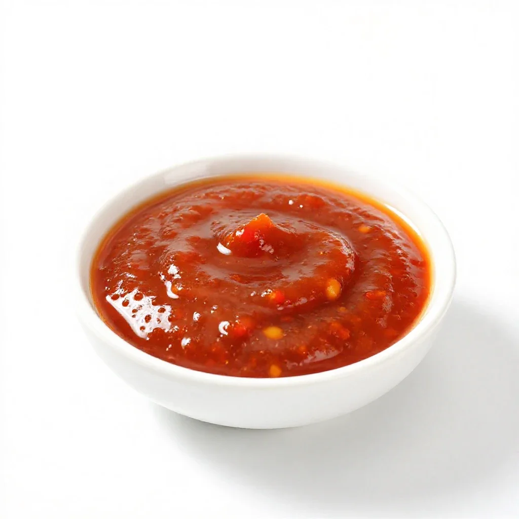 Pepper sauce isolated on a white background