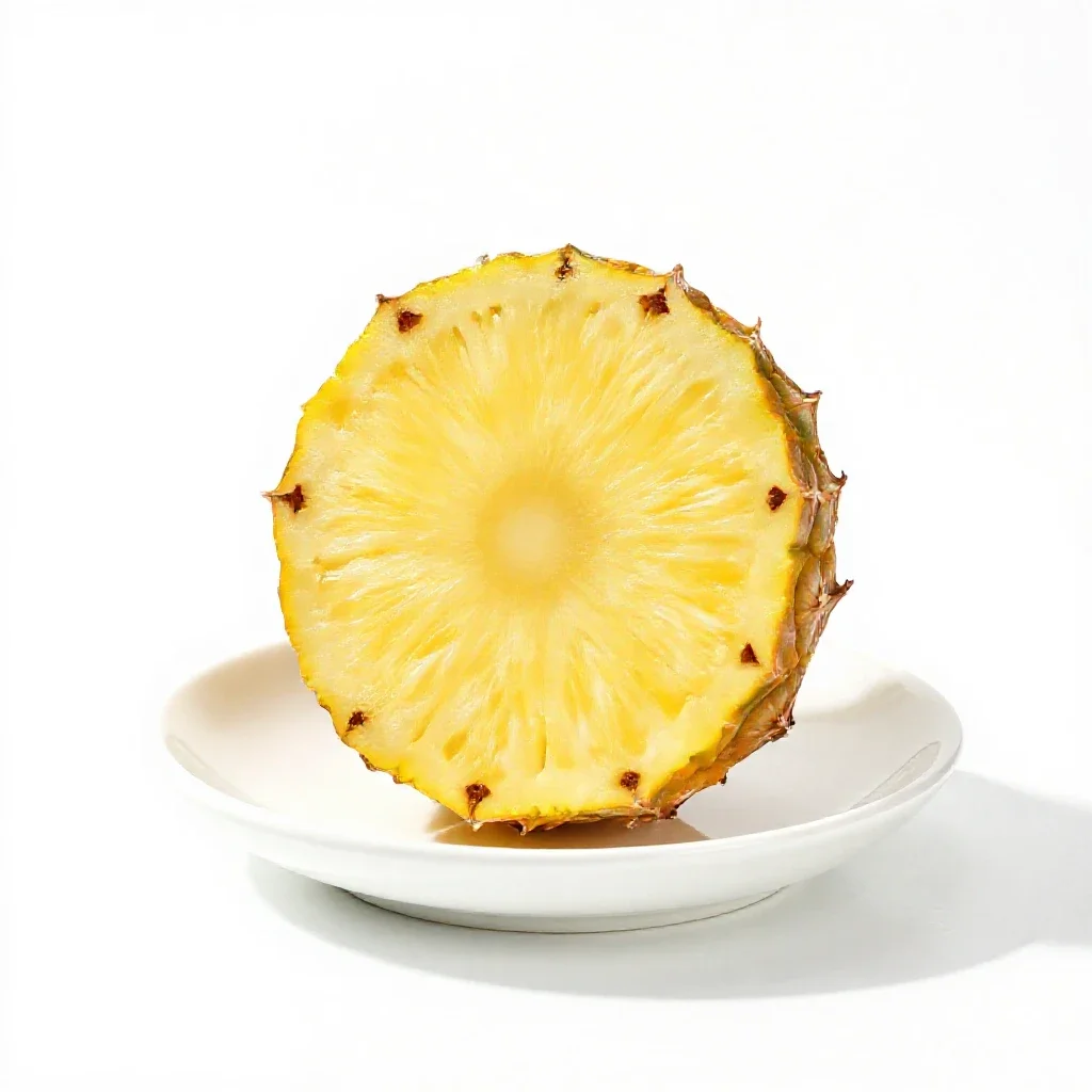 Pineapple juice isolated on a white background