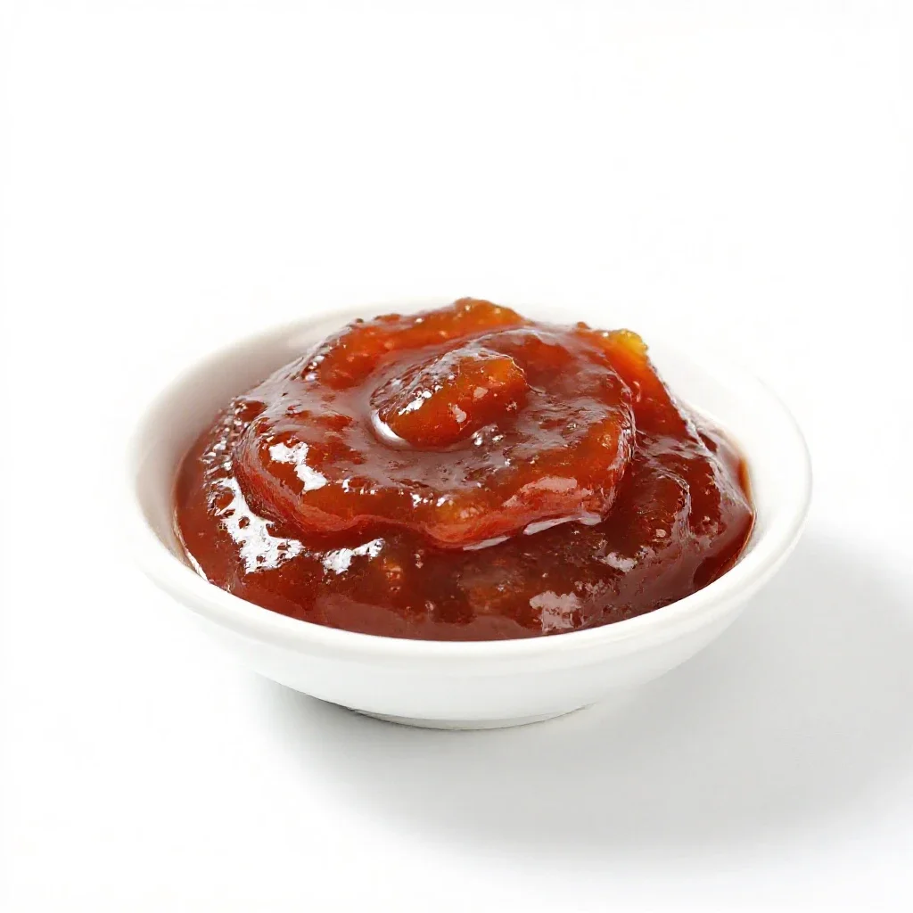 Plum sauce isolated on a white background