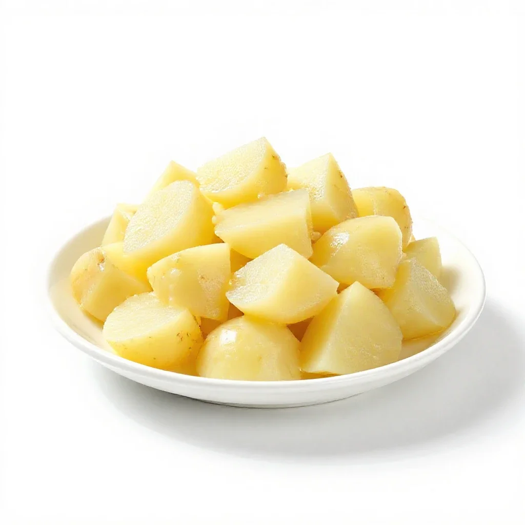 Potato salad isolated on a white background