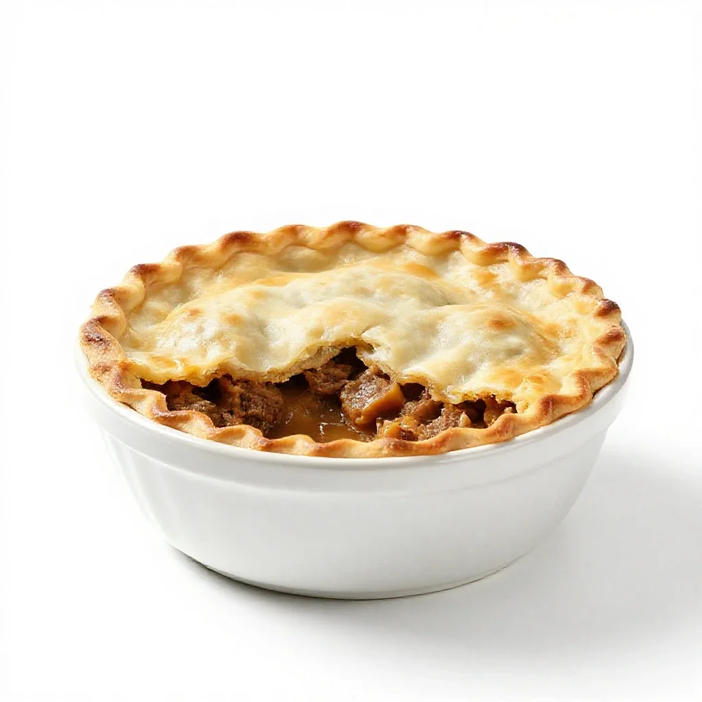 Potpie isolated on a white background