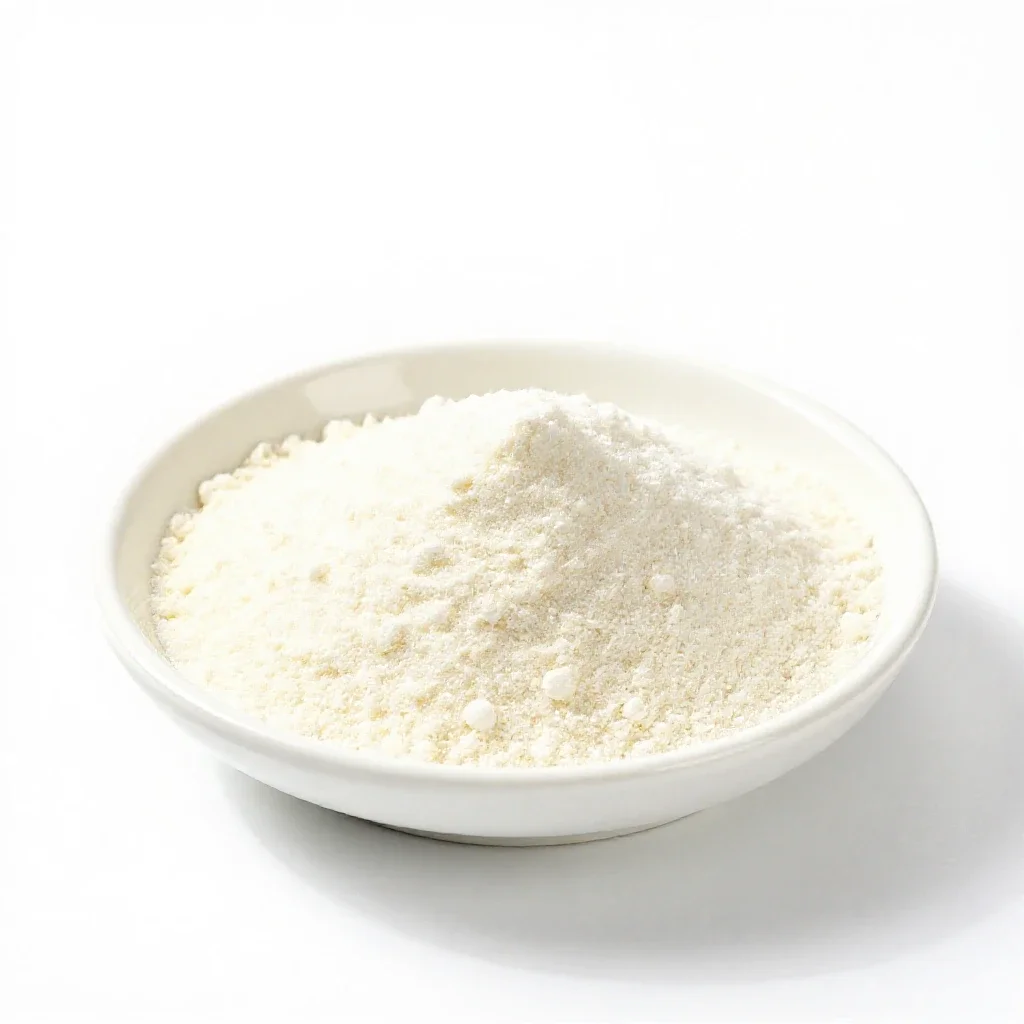 Powdered milk isolated on a white background