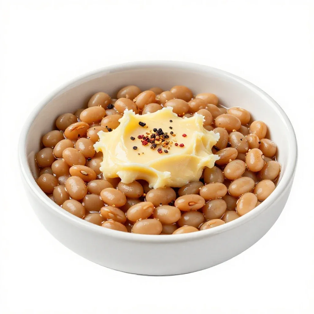 Refried beans isolated on a white background