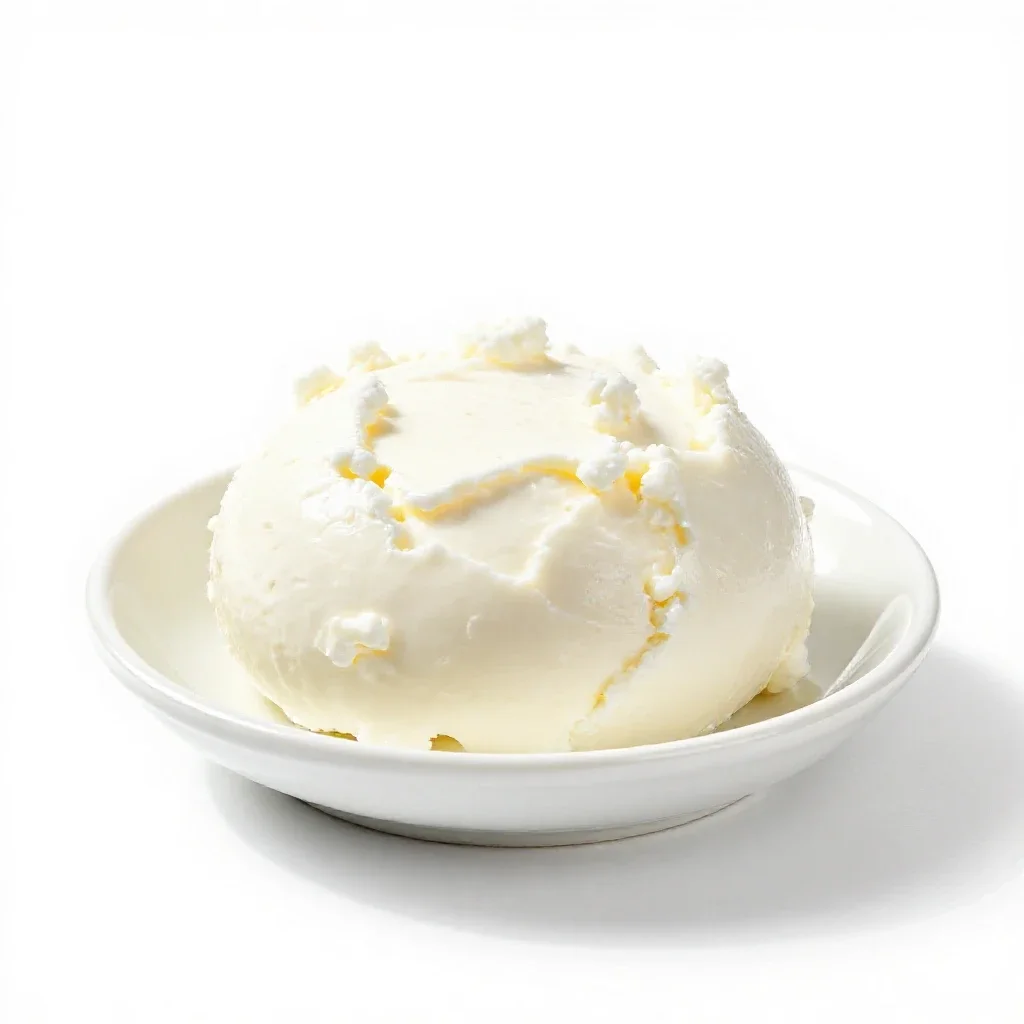 Ricotta isolated on a white background