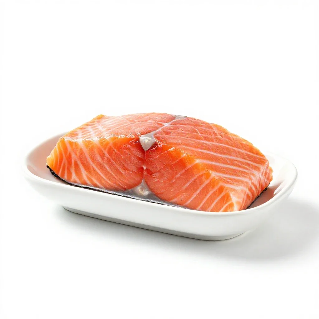 Salmon loaf isolated on a white background