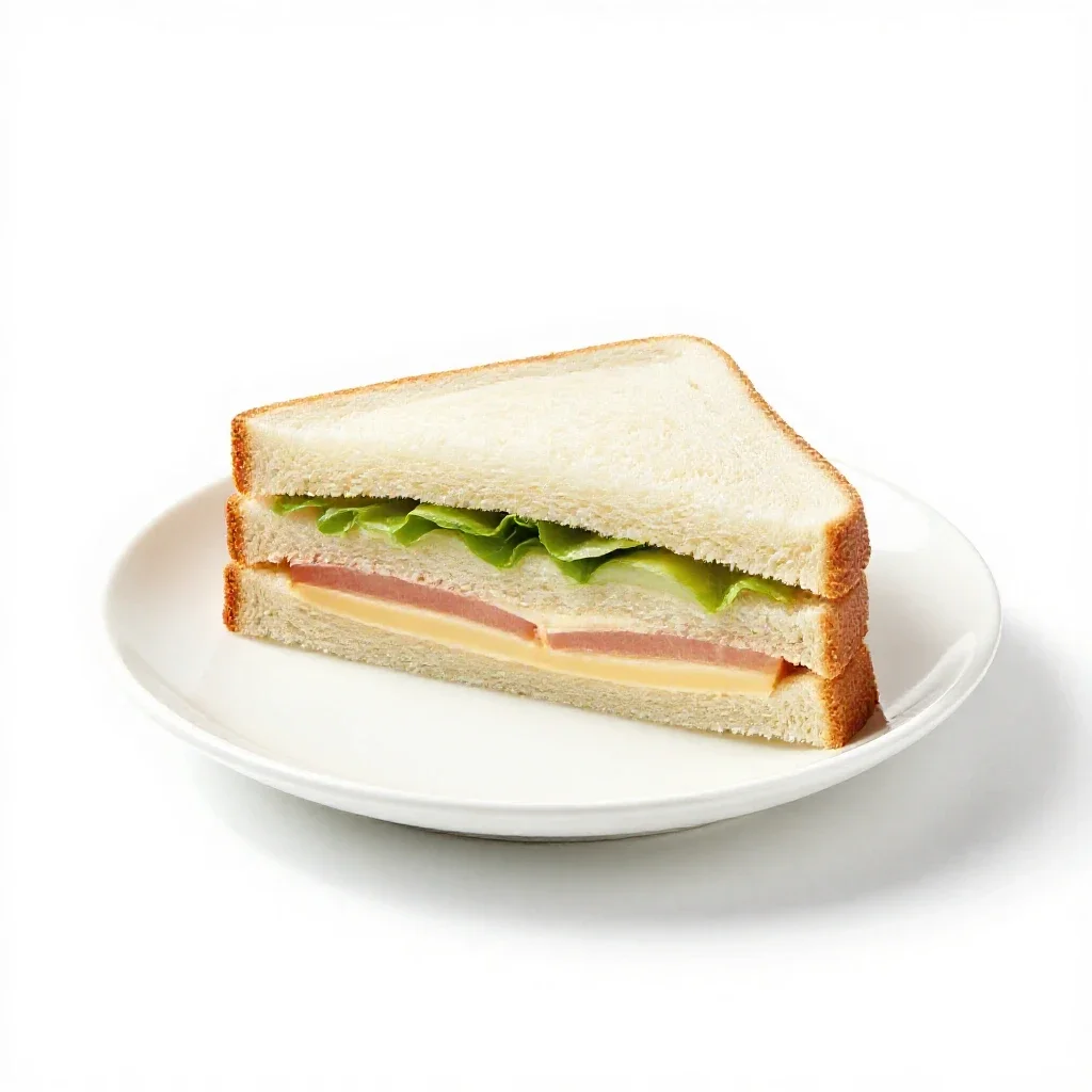 Sandwich plate isolated on a white background