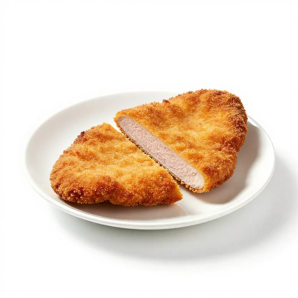Schnitzel isolated on a white background