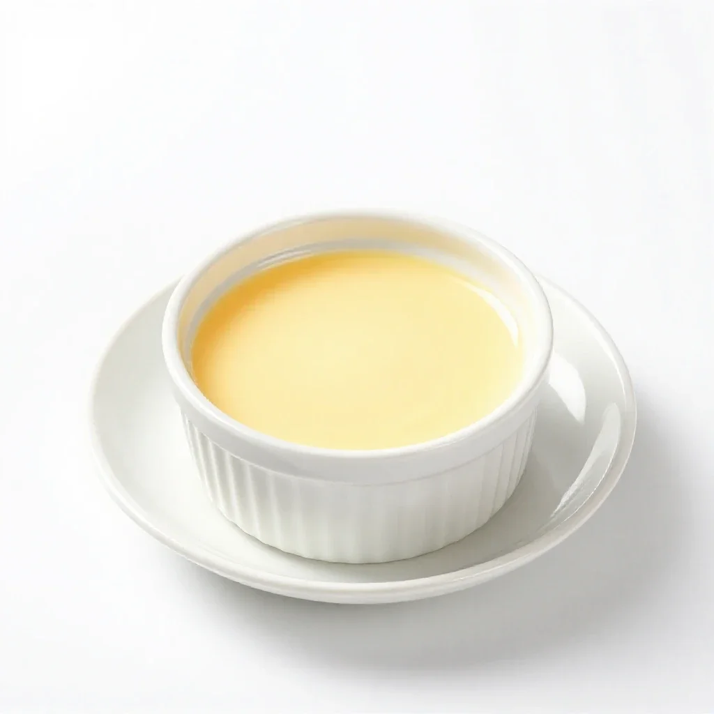 Shirred egg isolated on a white background