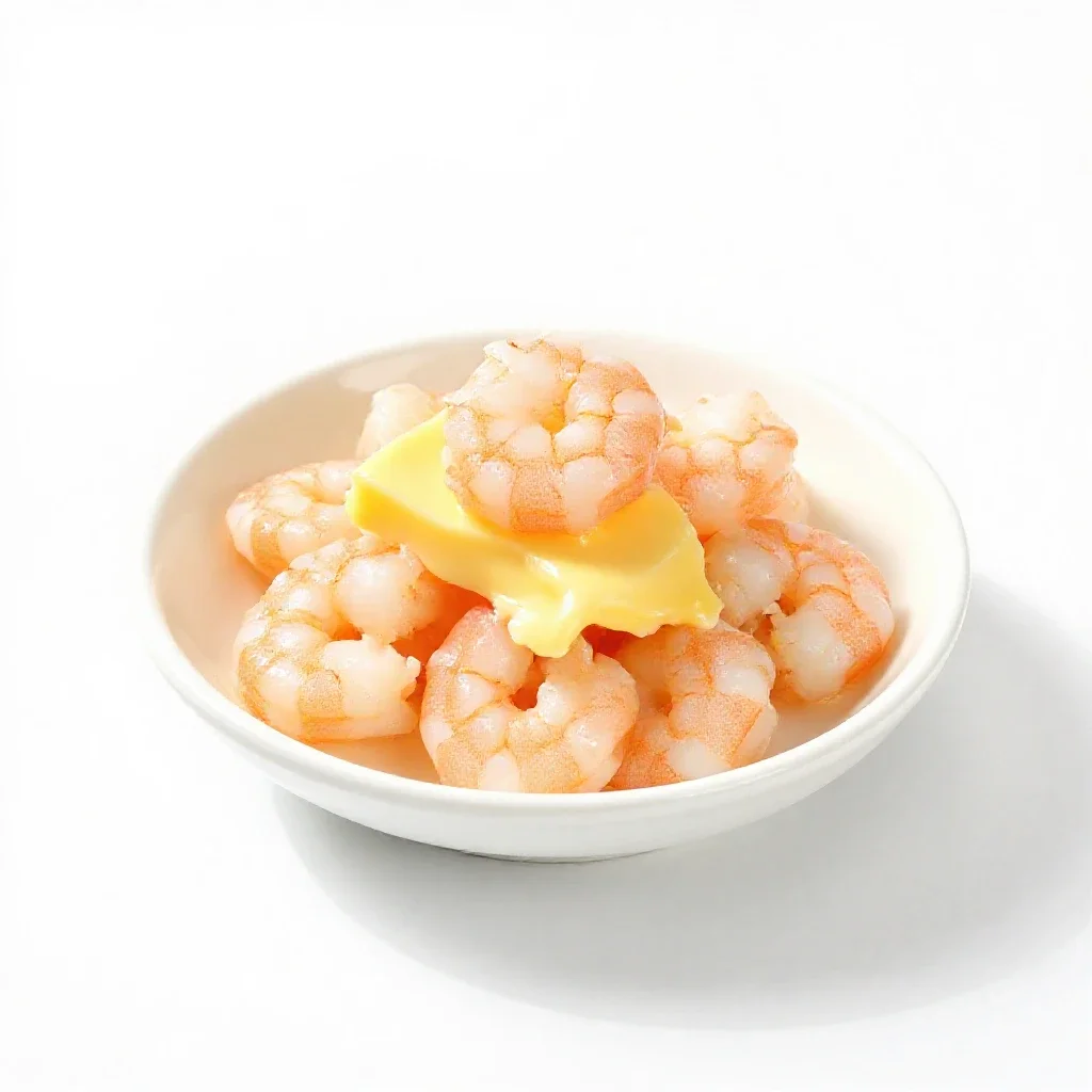 Shrimp butter isolated on a white background