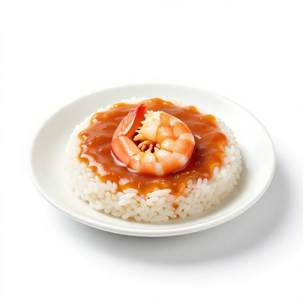 Shrimp Newburg isolated on a white background