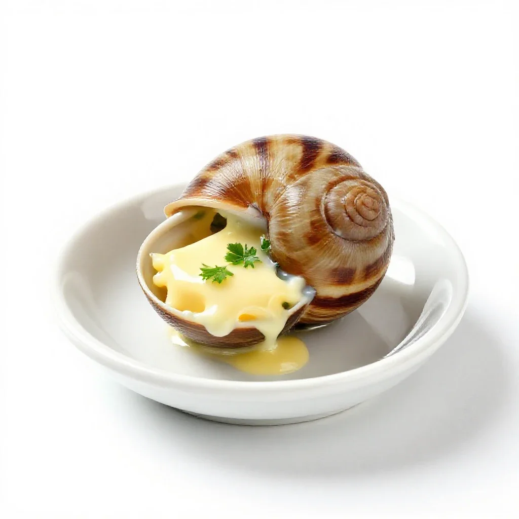 Snail butter isolated on a white background