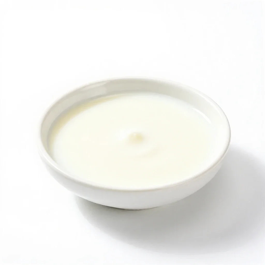 Sour milk isolated on a white background
