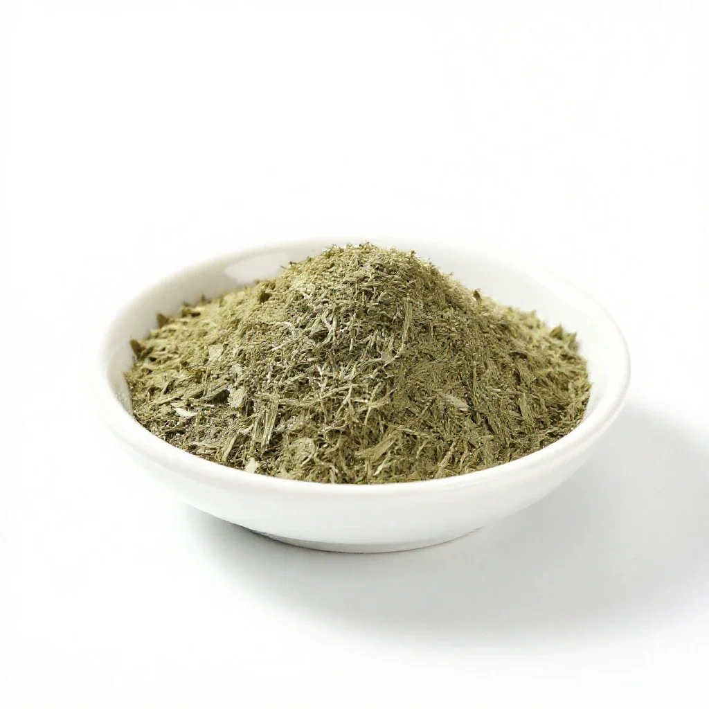 Spearmint oil isolated on a white background