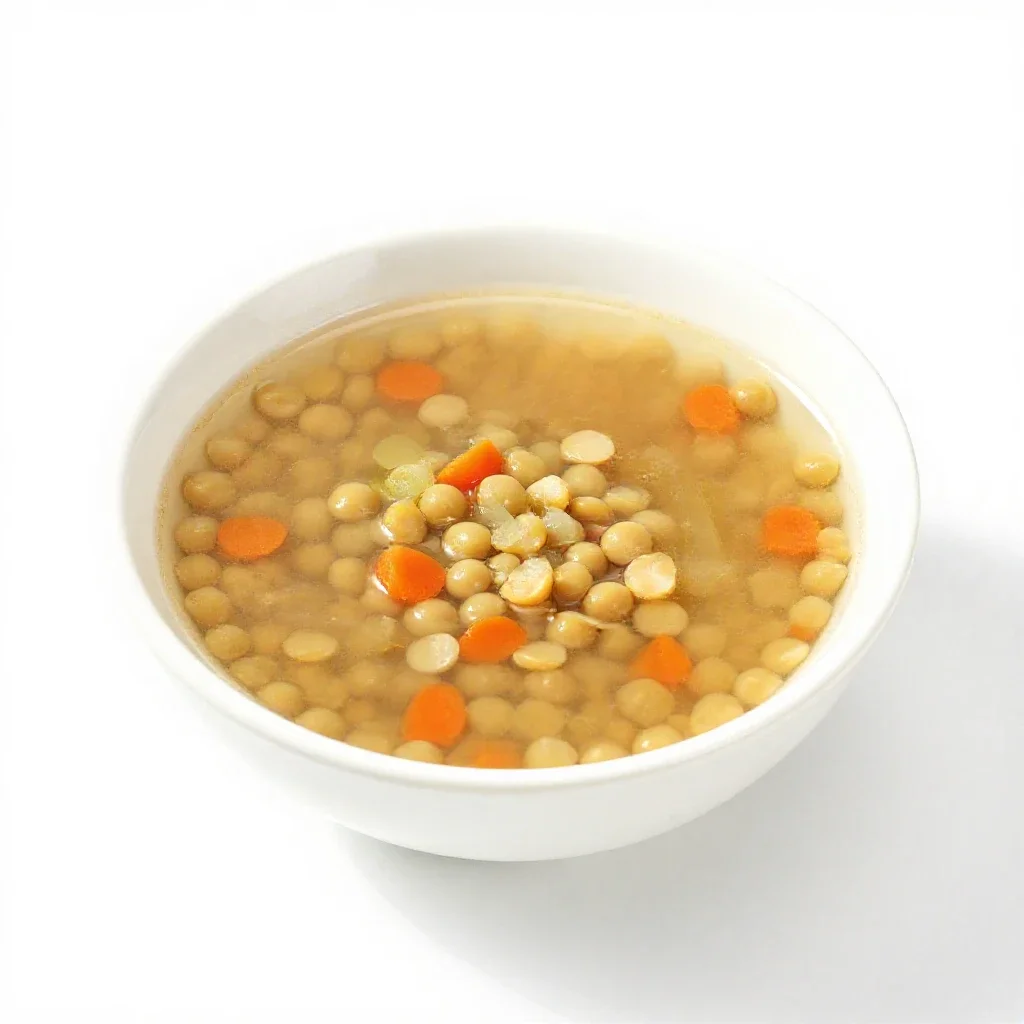 Split-pea soup isolated on a white background