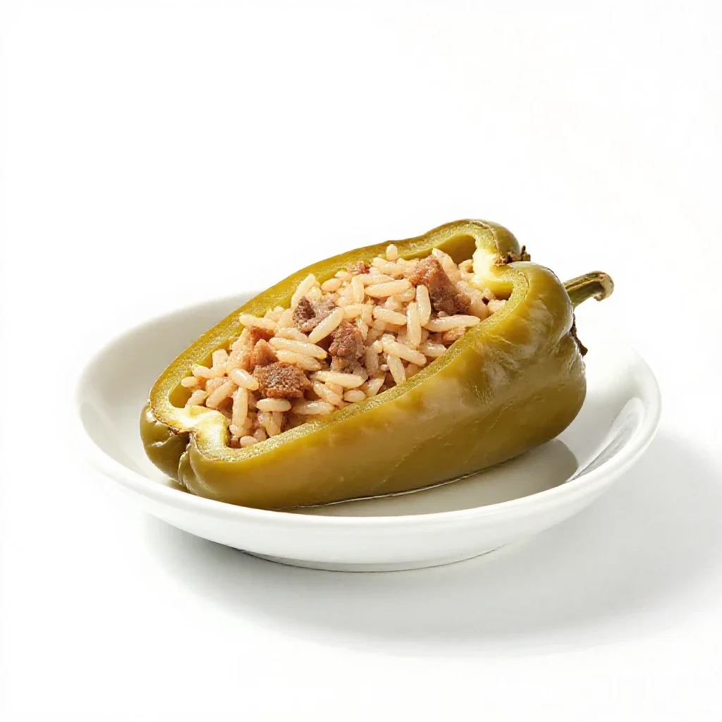 Stuffed peppers isolated on a white background