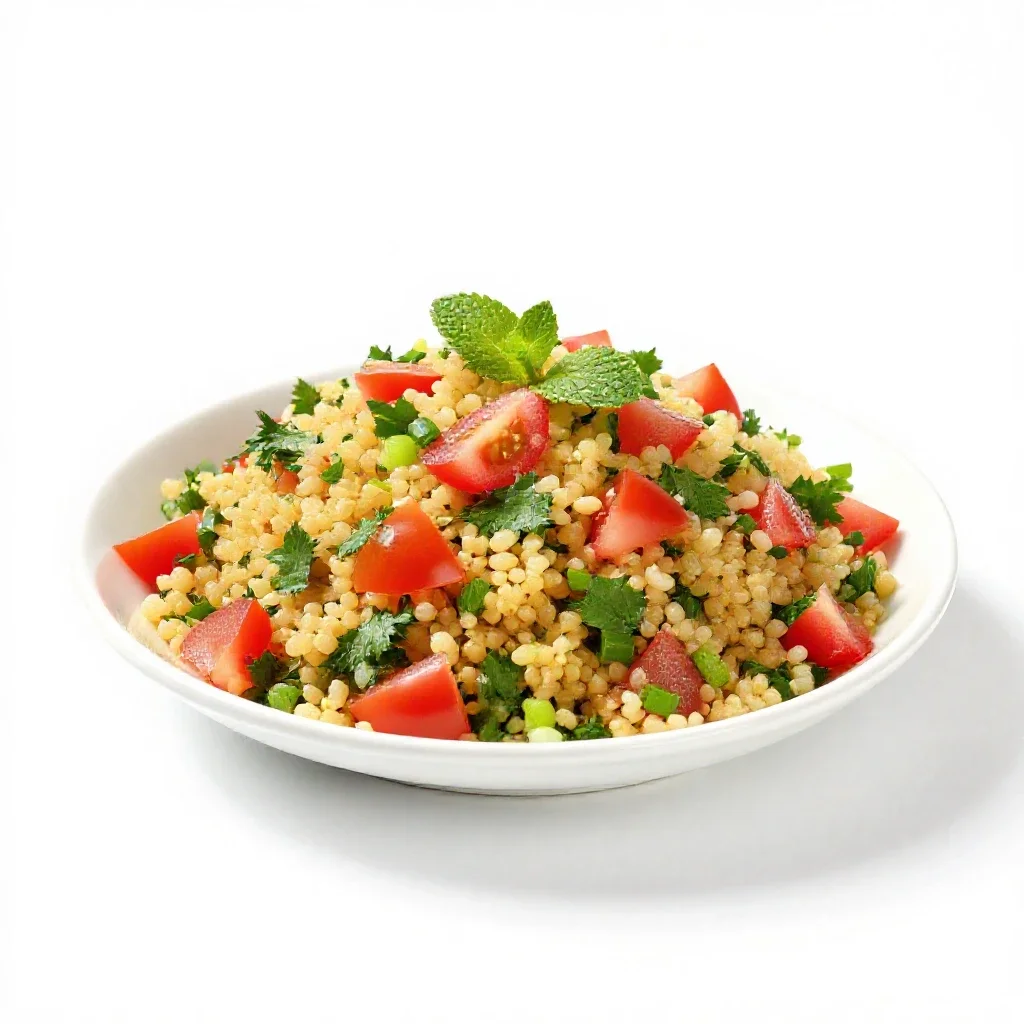 Tabbouleh isolated on a white background