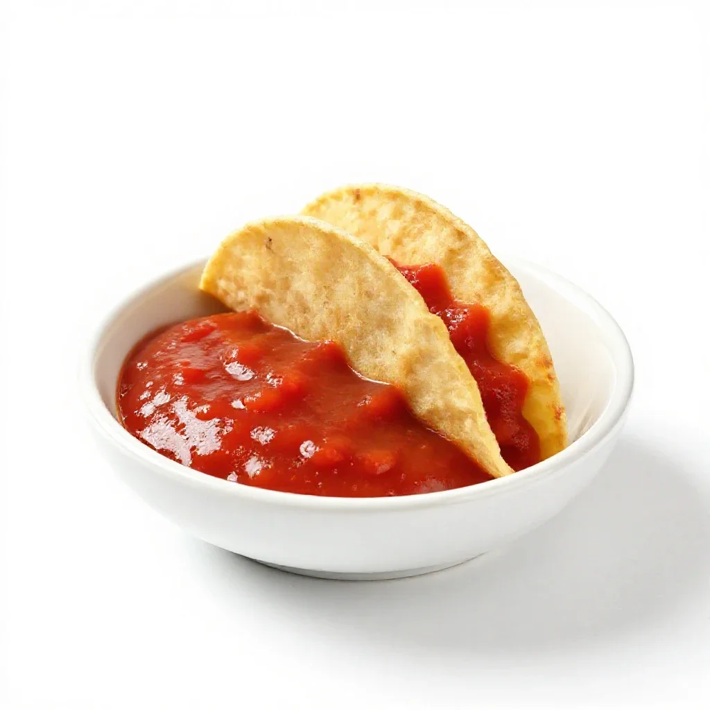 Taco sauce isolated on a white background