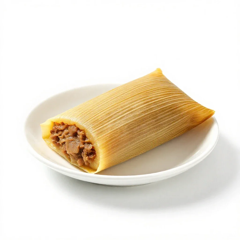Tamale isolated on a white background