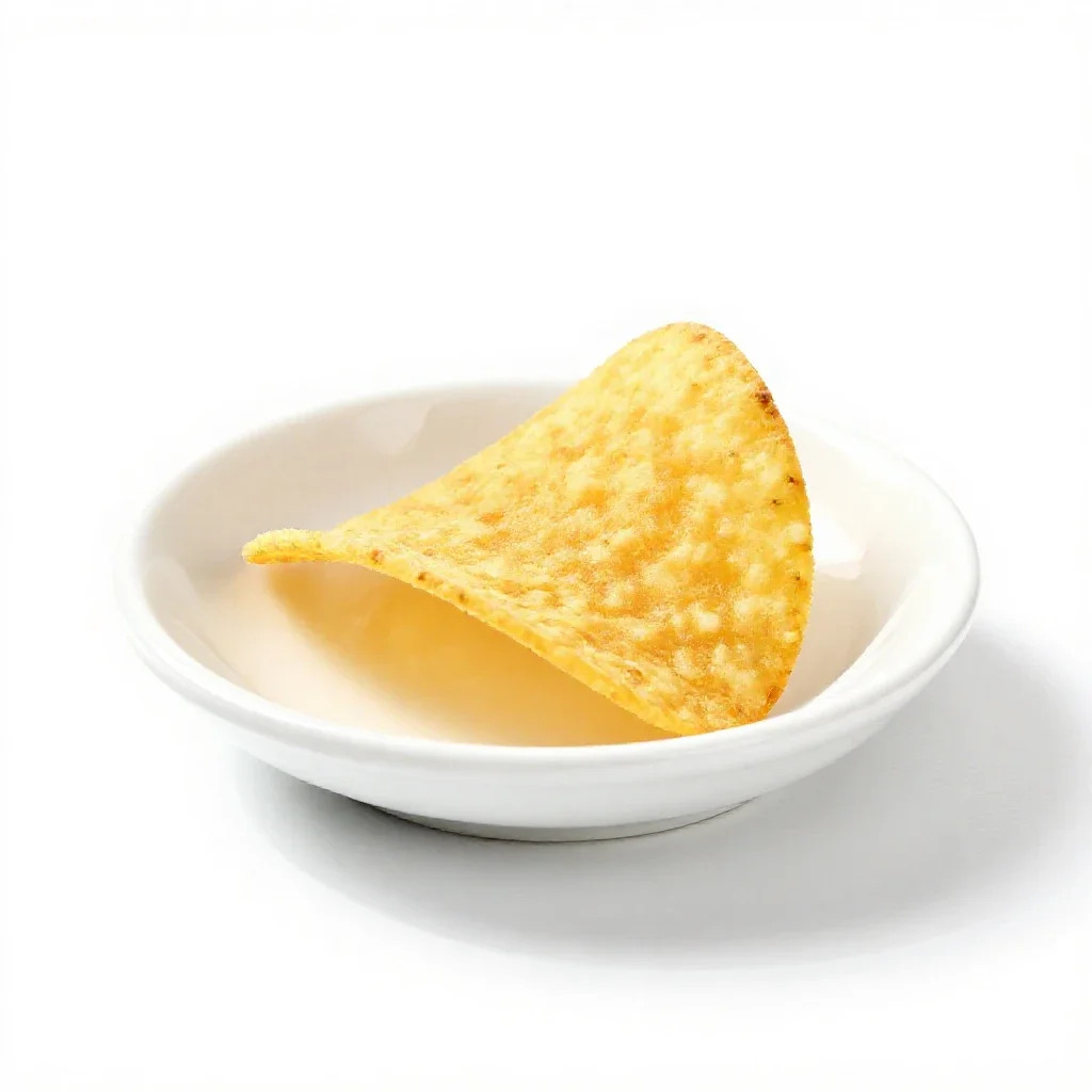 Tortilla chip isolated on a white background