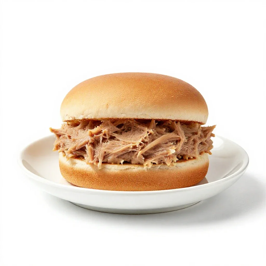 Tunaburger isolated on a white background