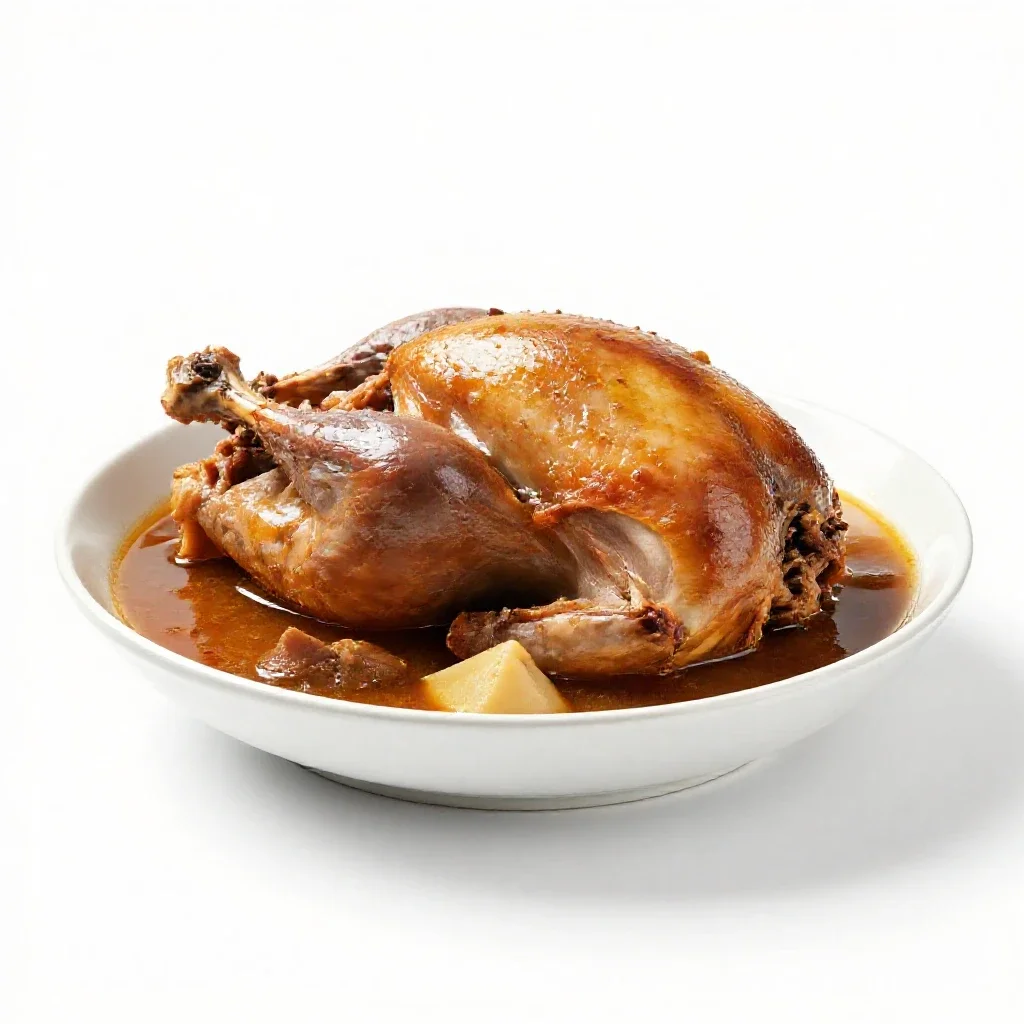 Turkey stew isolated on a white background