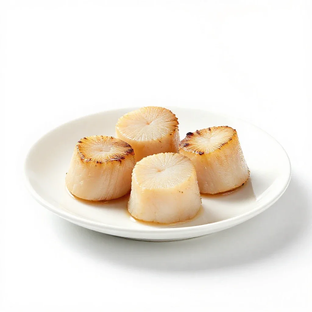 Veal scallopini isolated on a white background