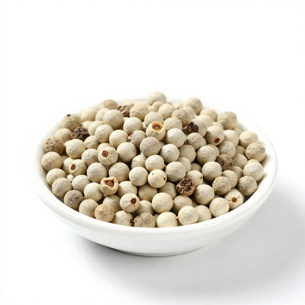 White pepper isolated on a white background