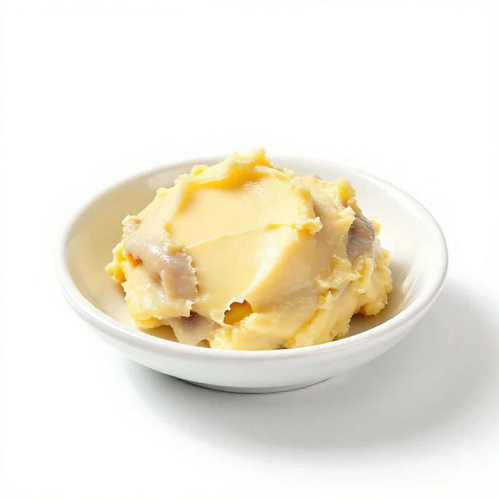 Anchovy butter isolated on a white background