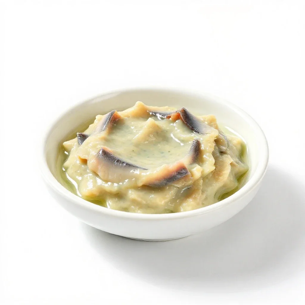 Anchovy dressing isolated on a white background