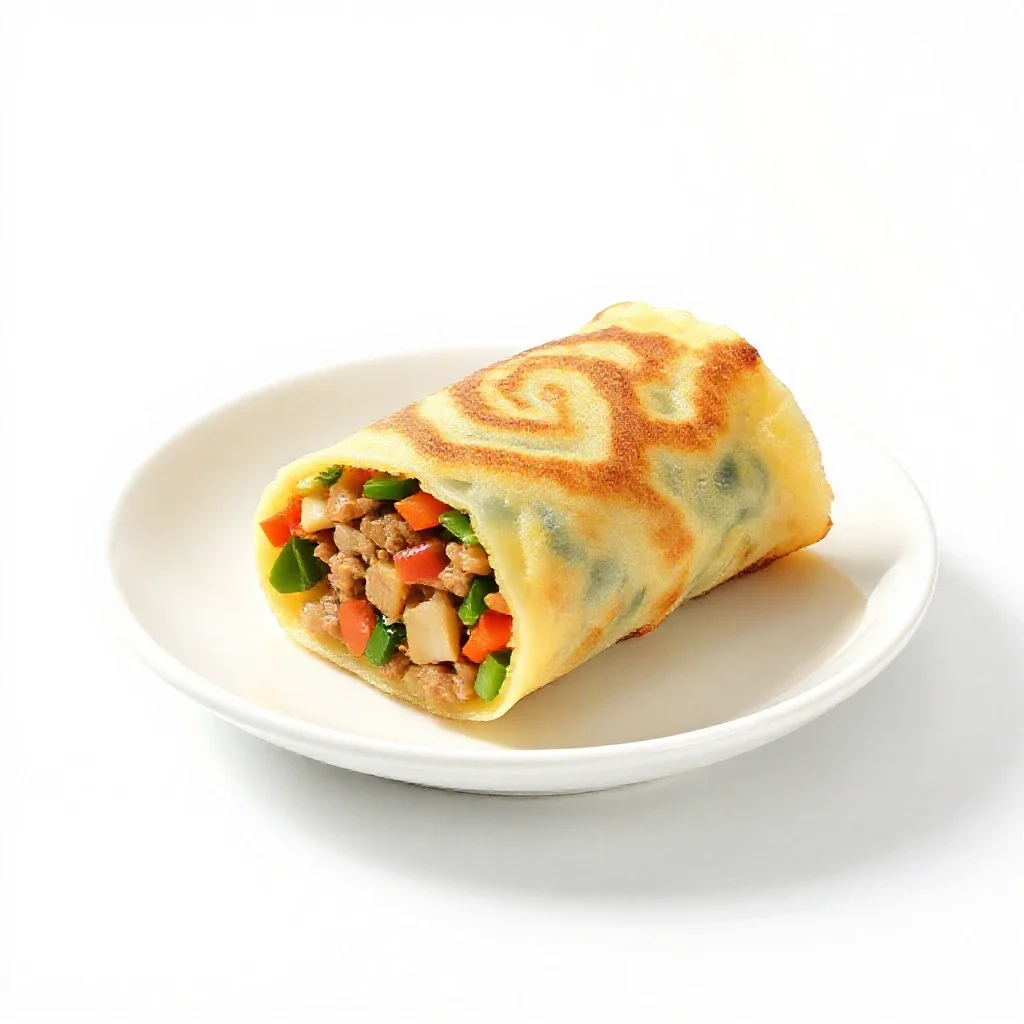 Egg roll isolated on a white background