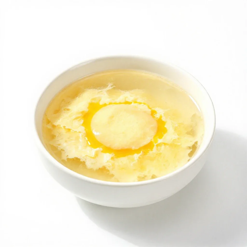 Eggdrop soup isolated on a white background