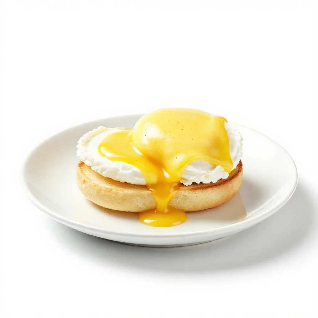 Eggs Benedict isolated on a white background