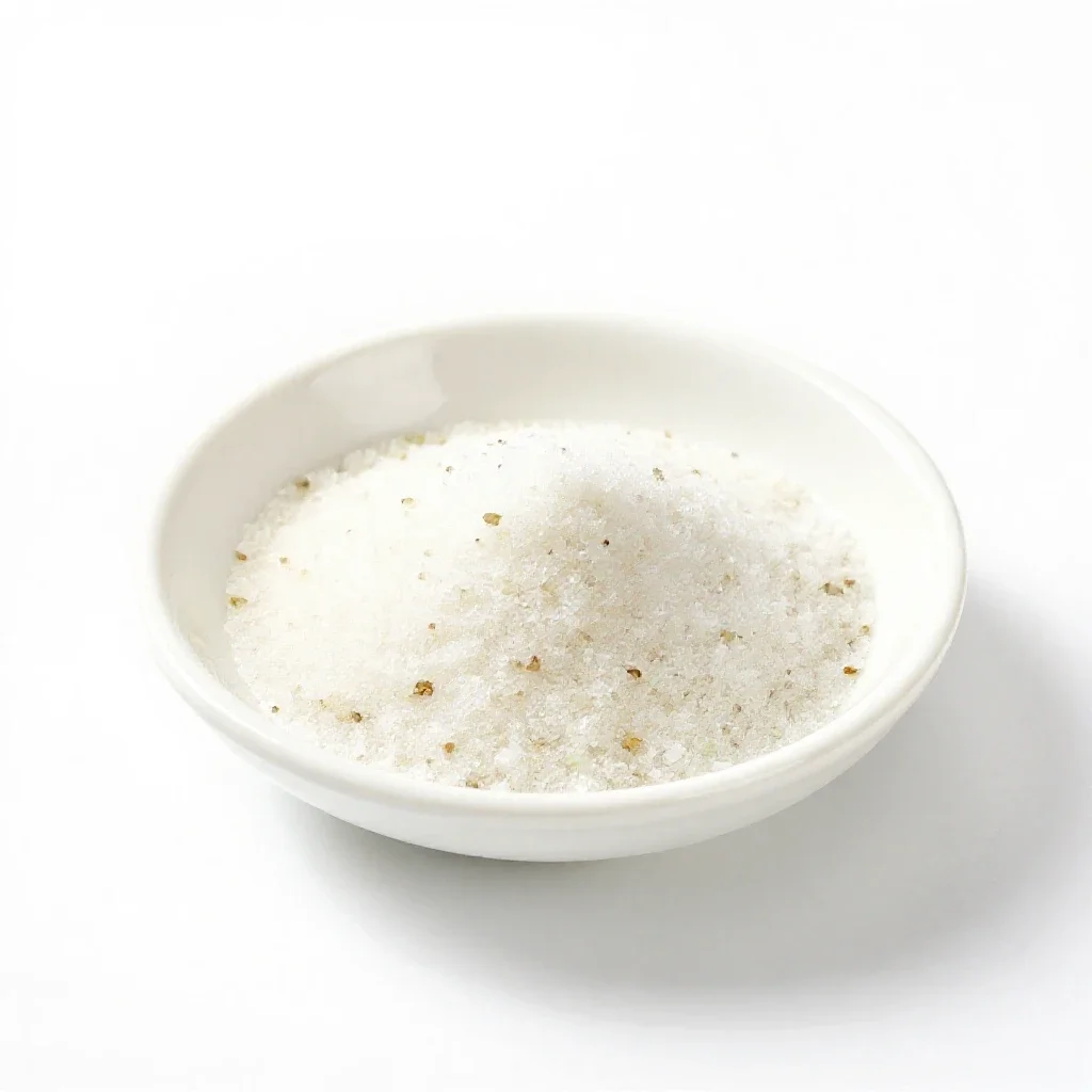 Onion salt isolated on a white background