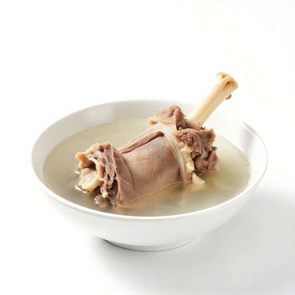 Oxtail soup isolated on a white background