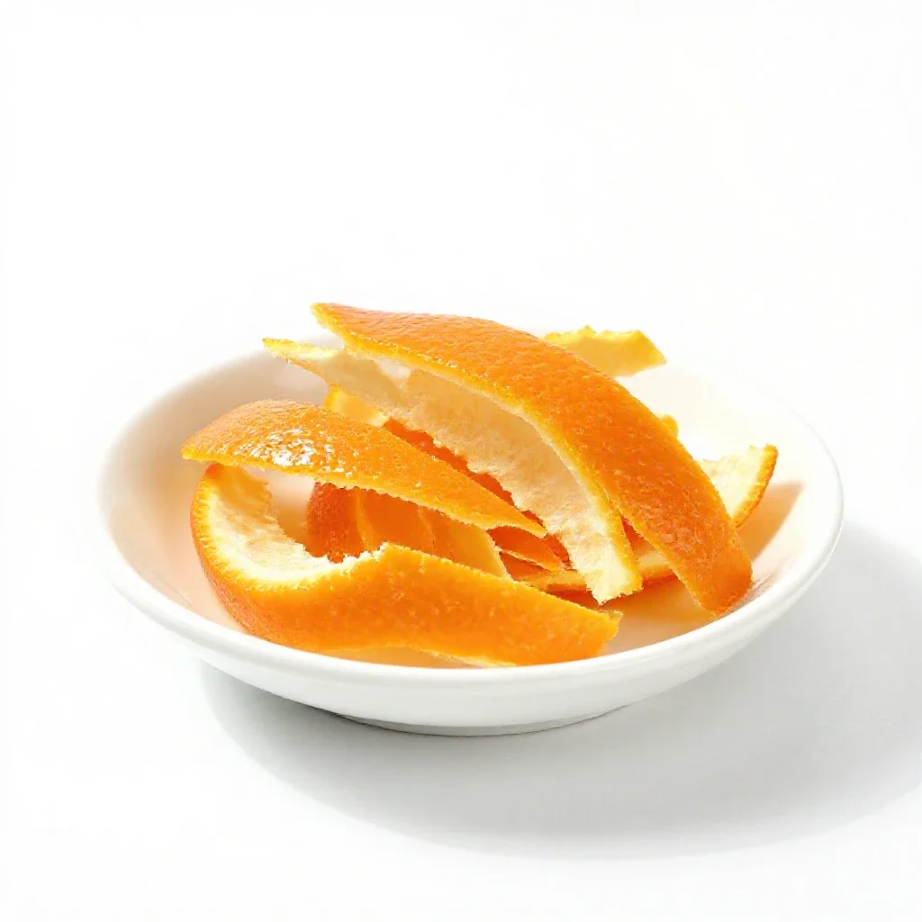Candied citrus peel isolated on a white background