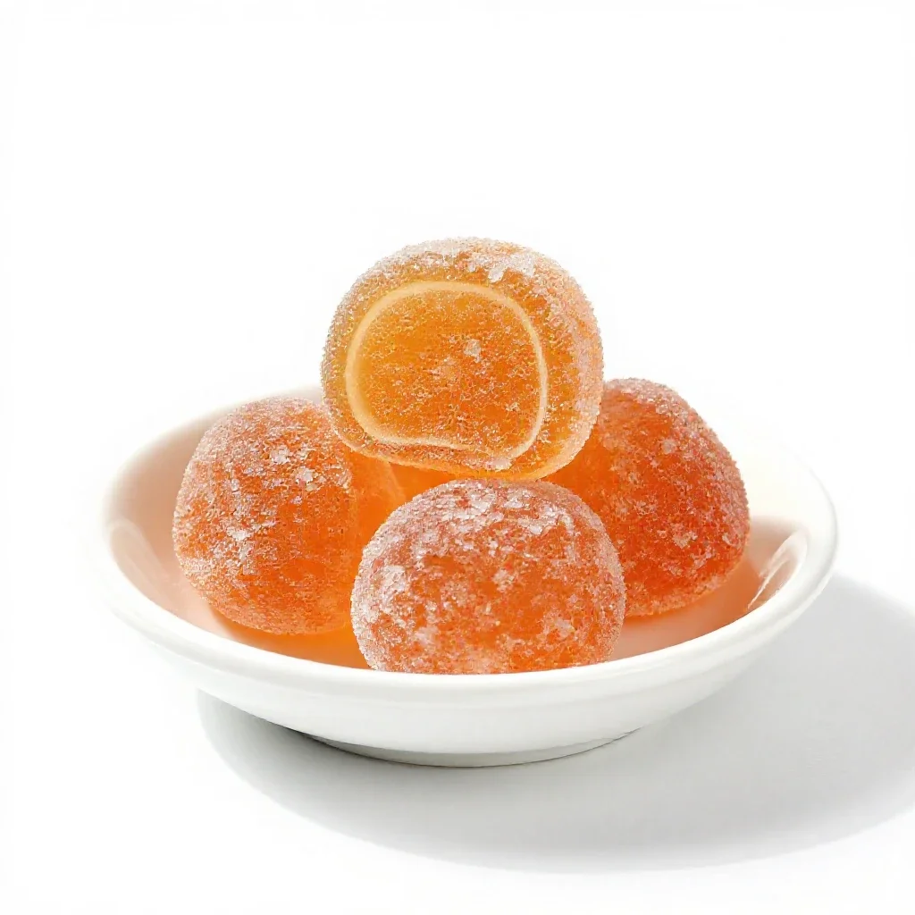 Candied fruit isolated on a white background