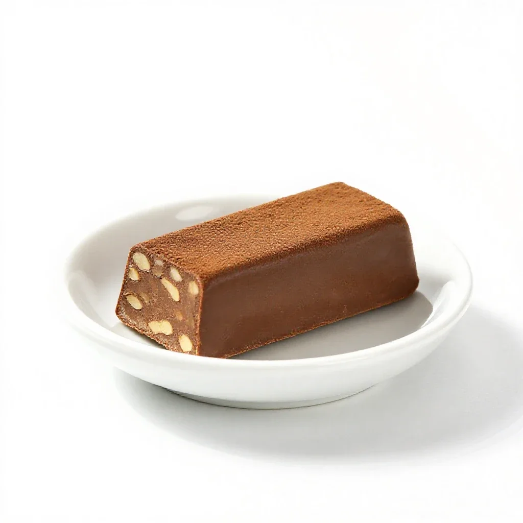 Carob bar isolated on a white background