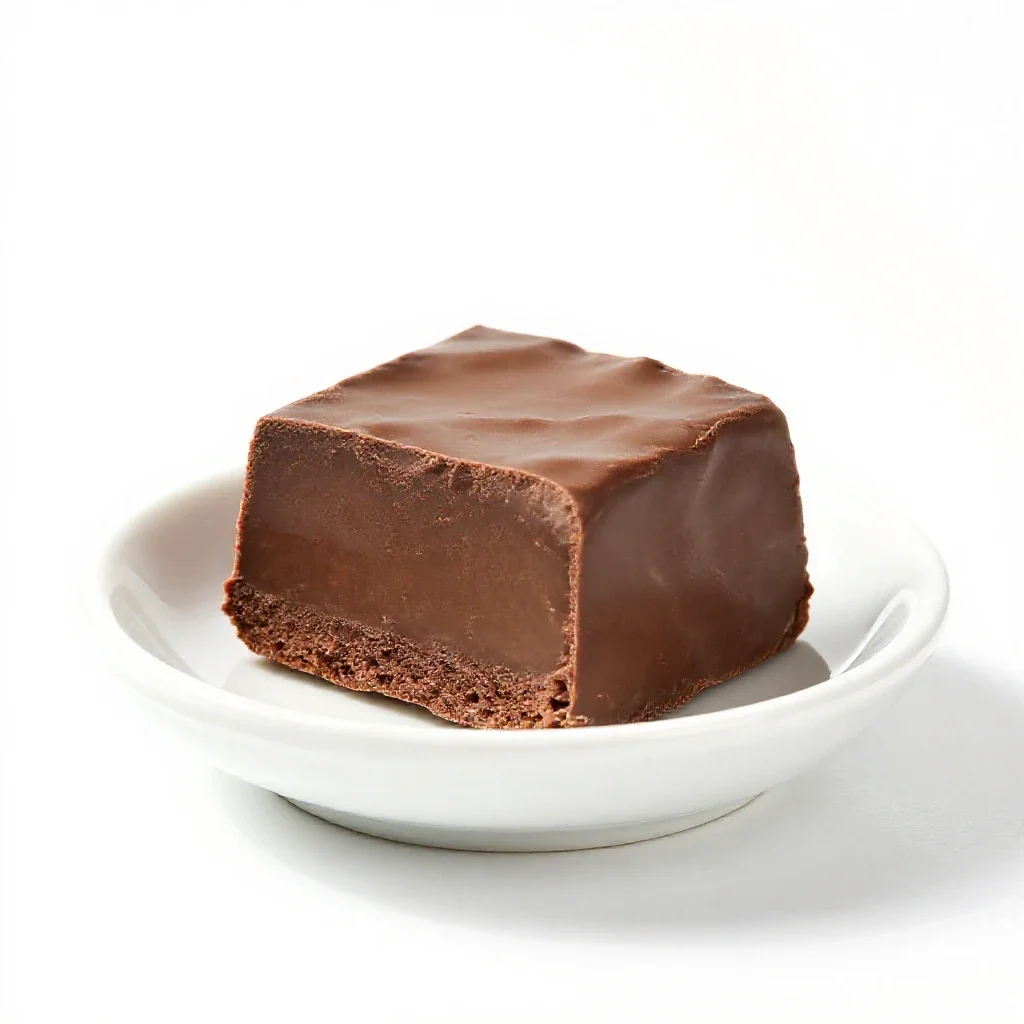 Chocolate fudge isolated on a white background