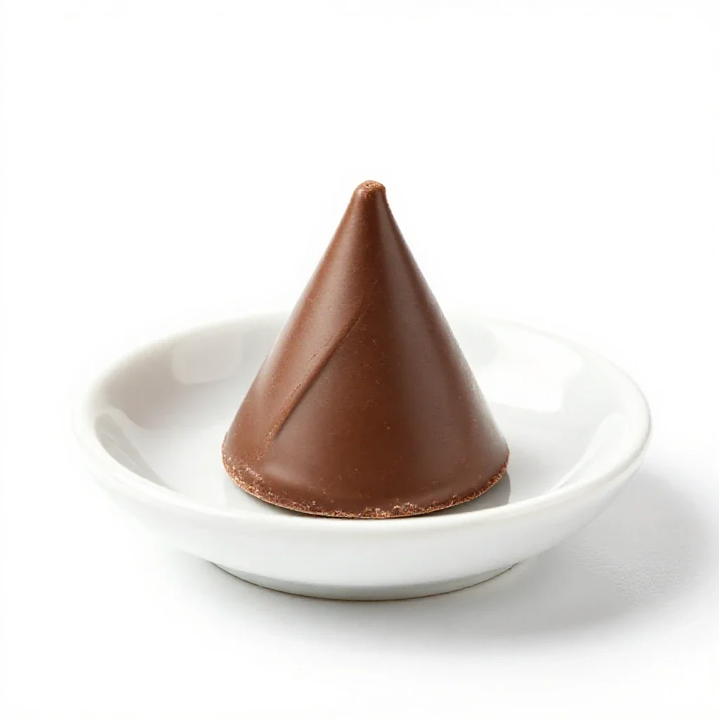 Chocolate kiss isolated on a white background