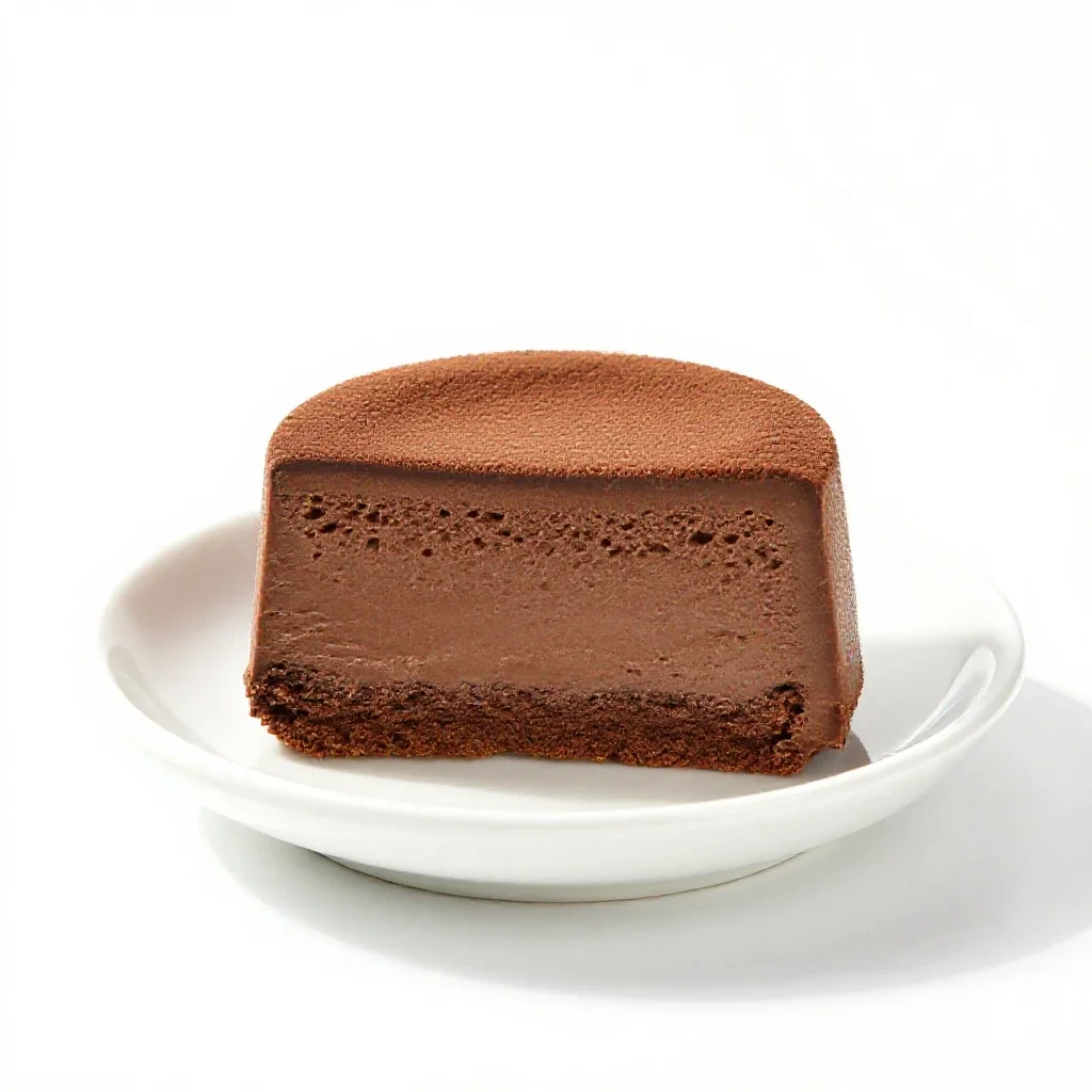 Chocolate mousse isolated on a white background