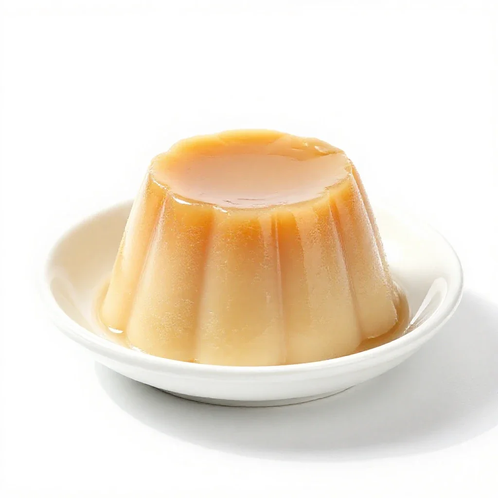 Frozen pudding isolated on a white background
