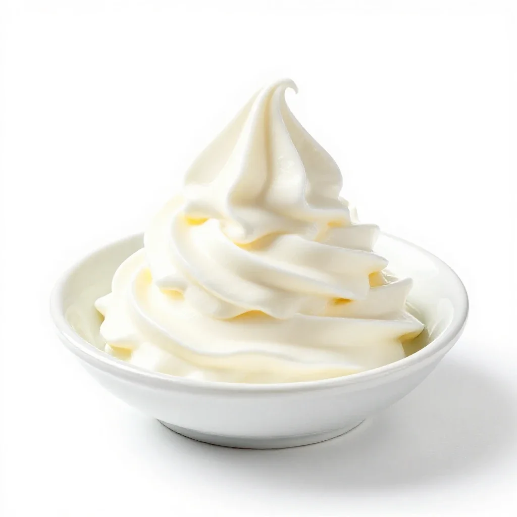 Frozen yogurt isolated on a white background
