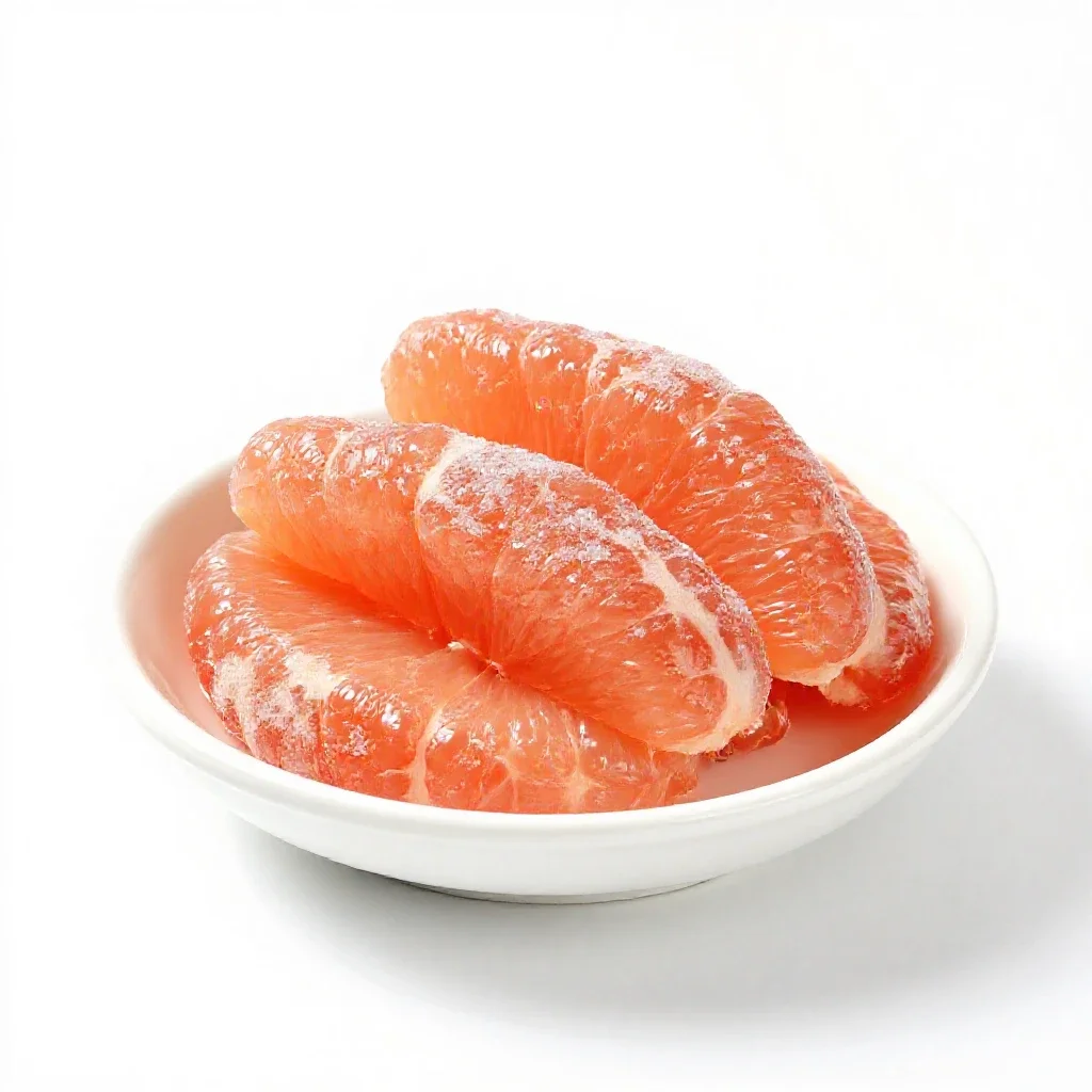 Grapefruit peel isolated on a white background