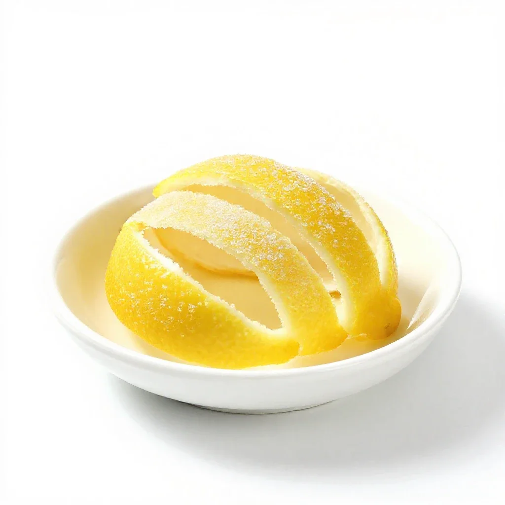 Lemon peel isolated on a white background