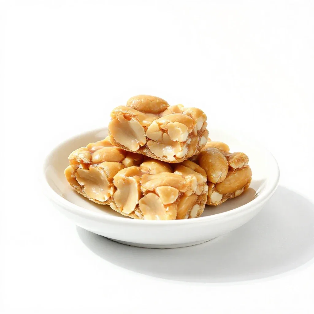 Peanut brittle isolated on a white background