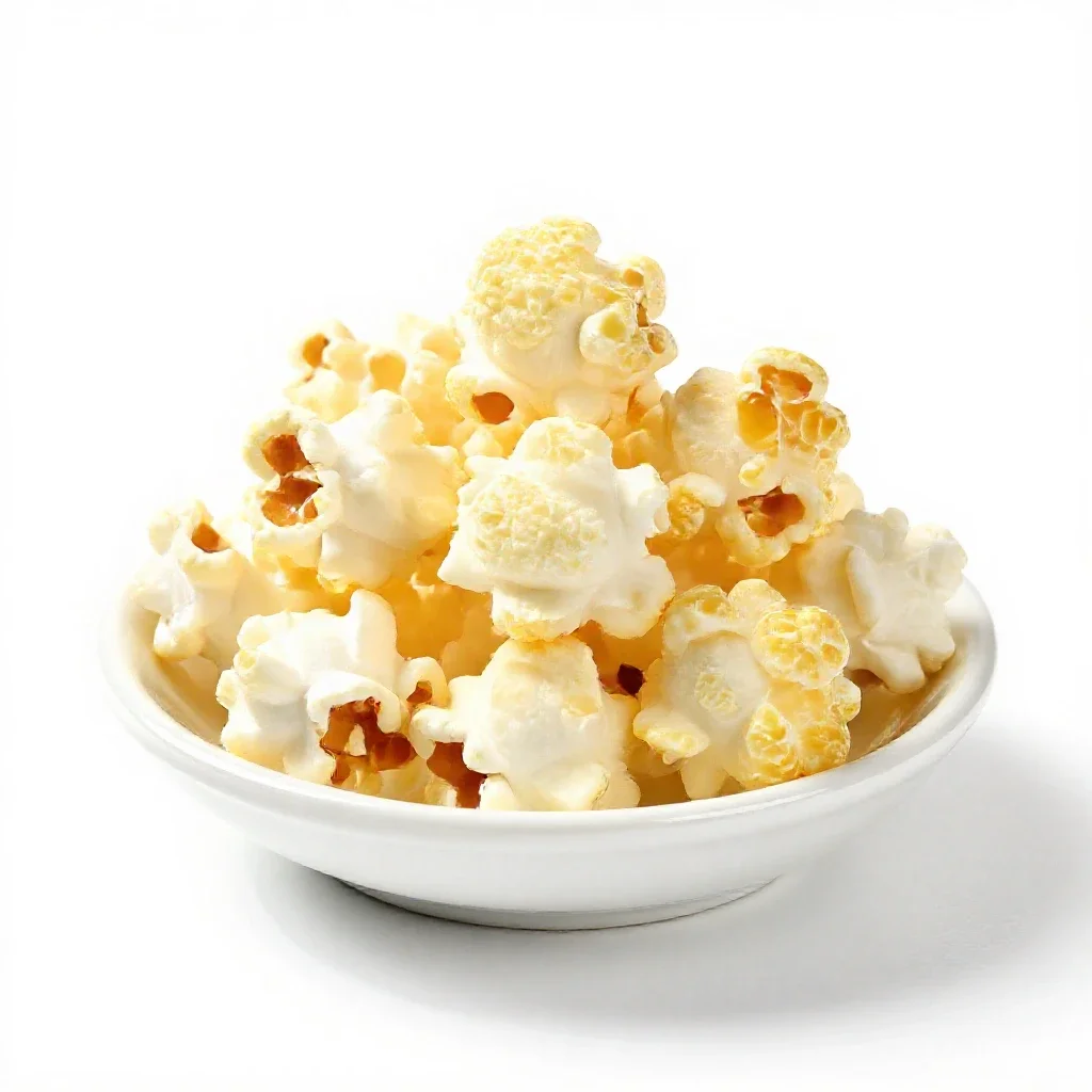 Popcorn ball isolated on a white background