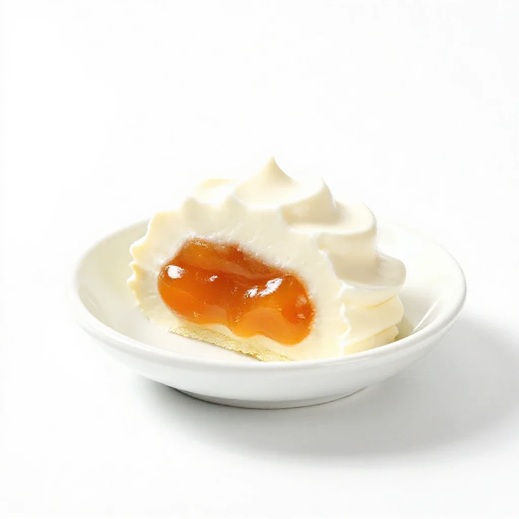 Prune whip isolated on a white background