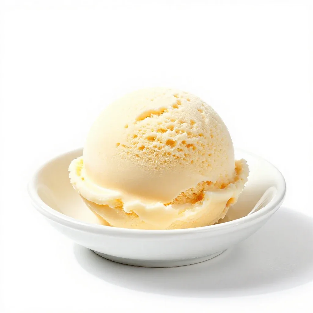 Ice-cream sundae isolated on a white background