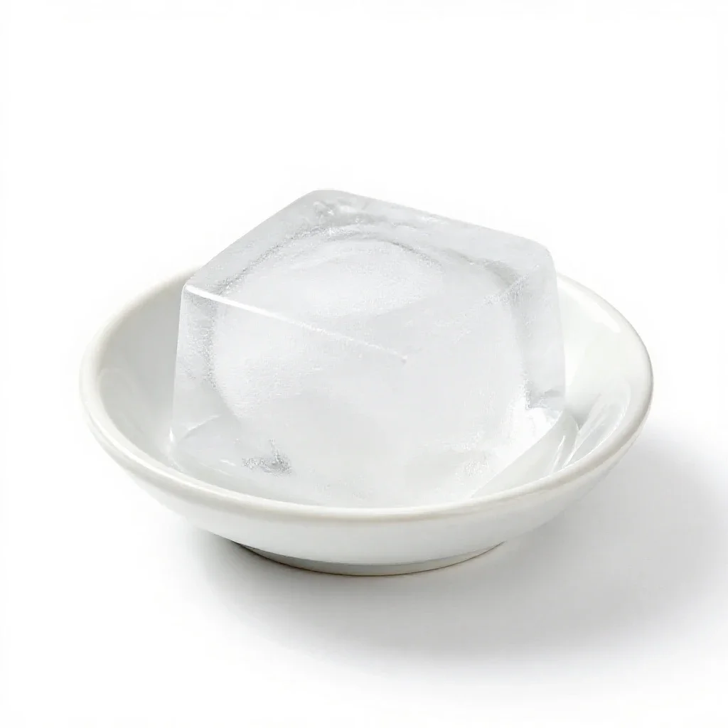 Ice isolated on a white background