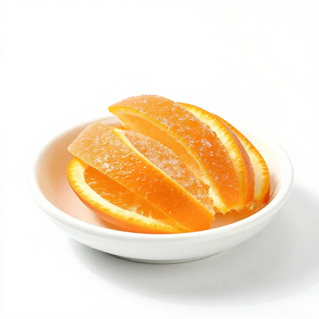 Orange peel isolated on a white background